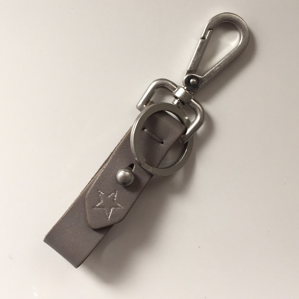 MADEWELL / Grey Leather Key FOB